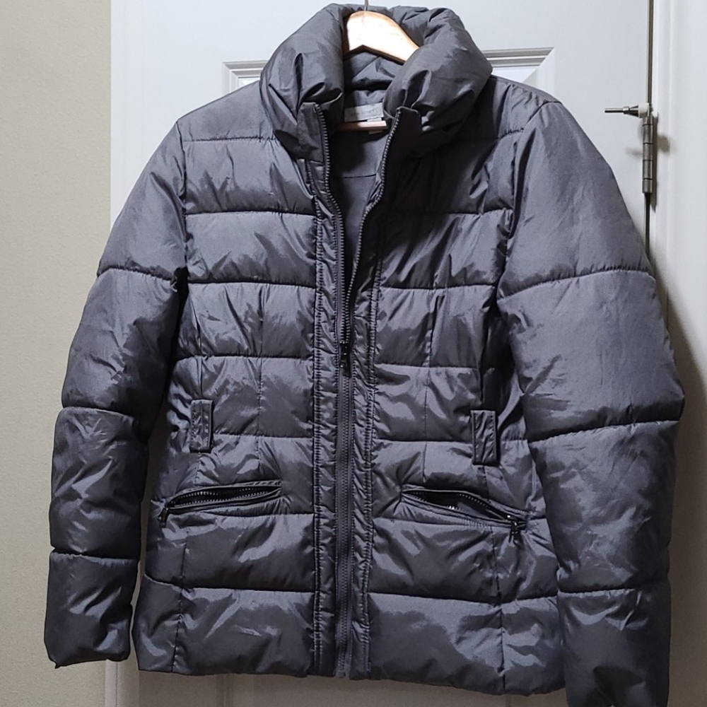 New York & Company puffy gray jacket size L